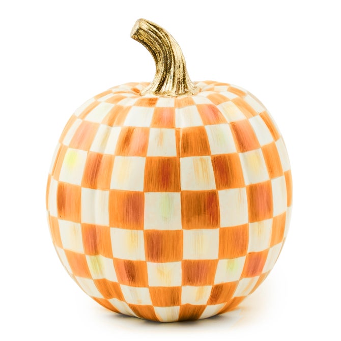 Orange Check Small Pumpkin