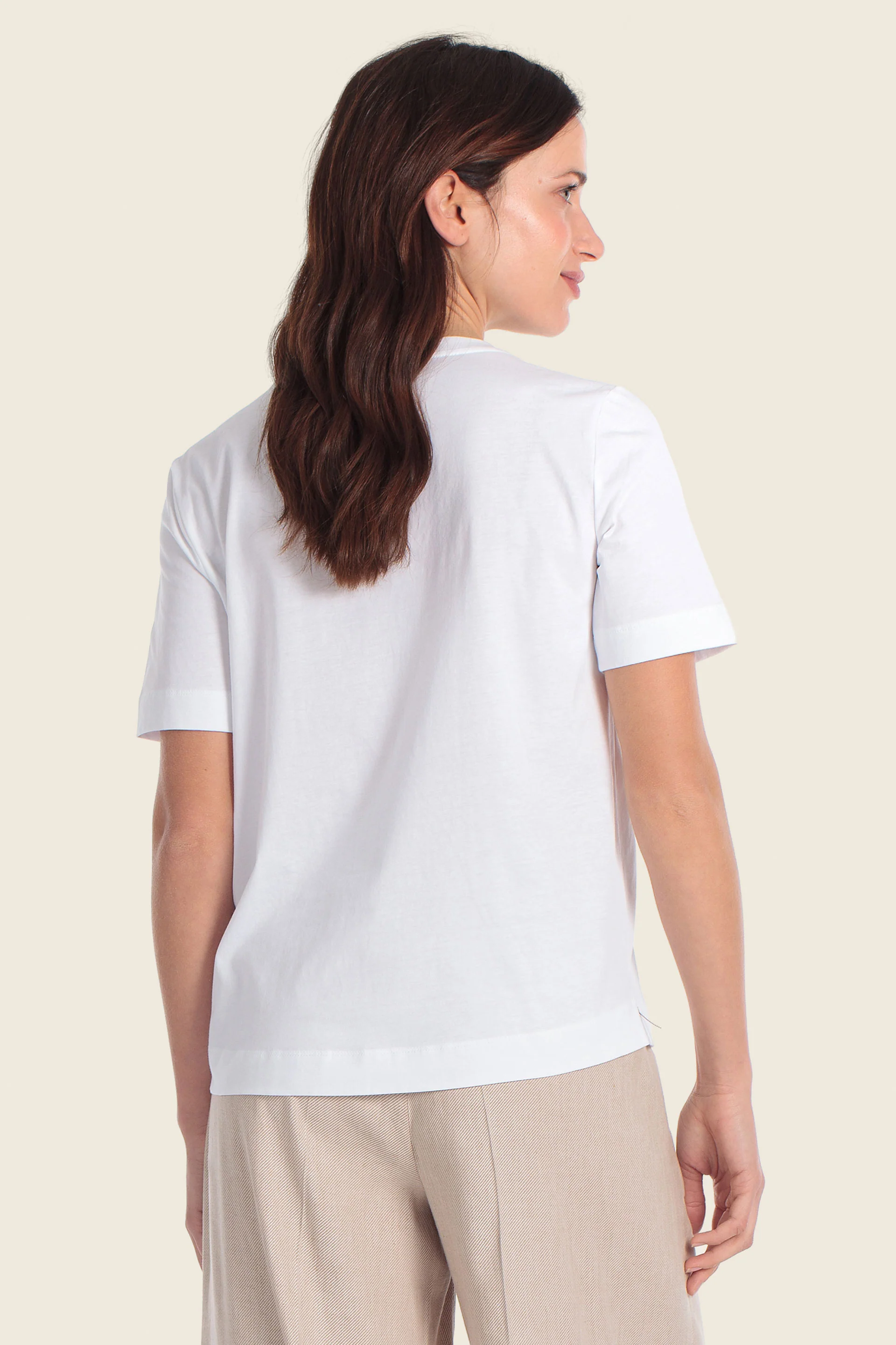 Baumwoll-T-Shirt mit floralem Kunstdruck