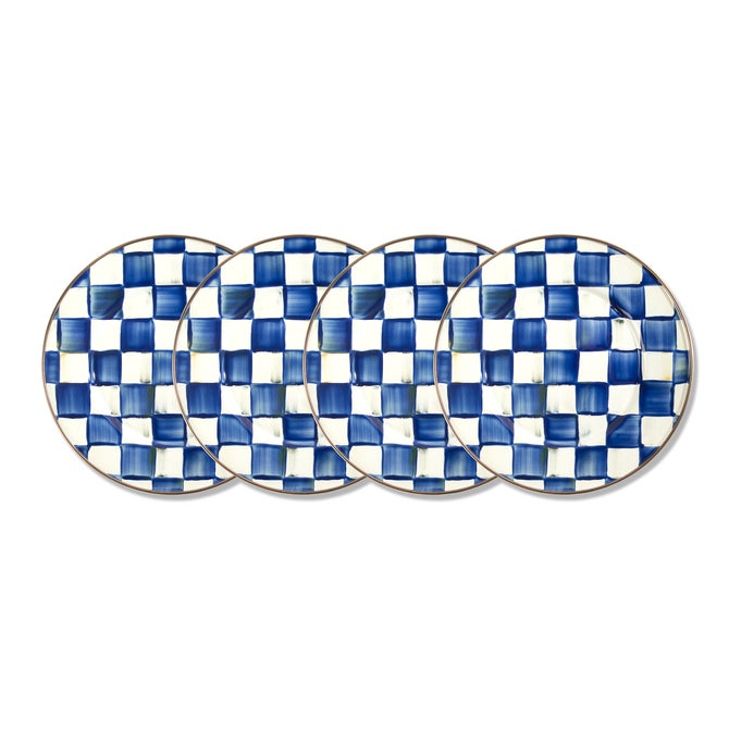 Royal Check Salad Plates, Set of 4