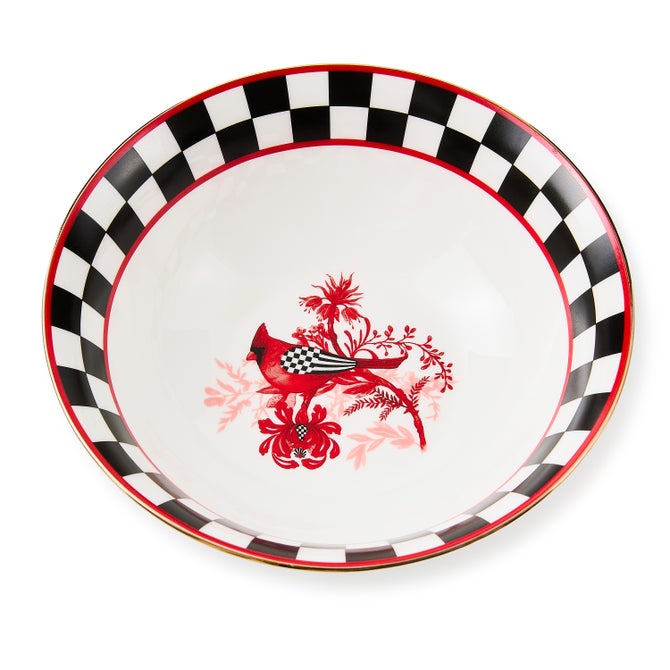 Cardinal Toile Bowl