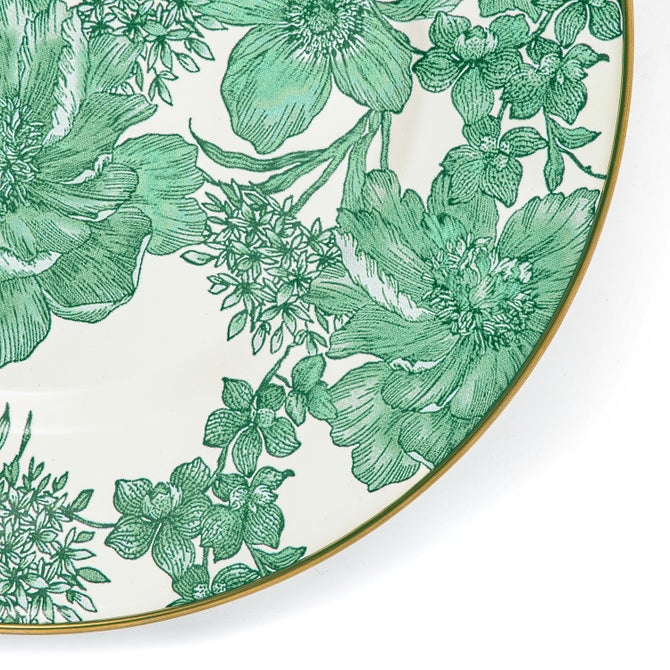Emerald English Garden Dinner Plate