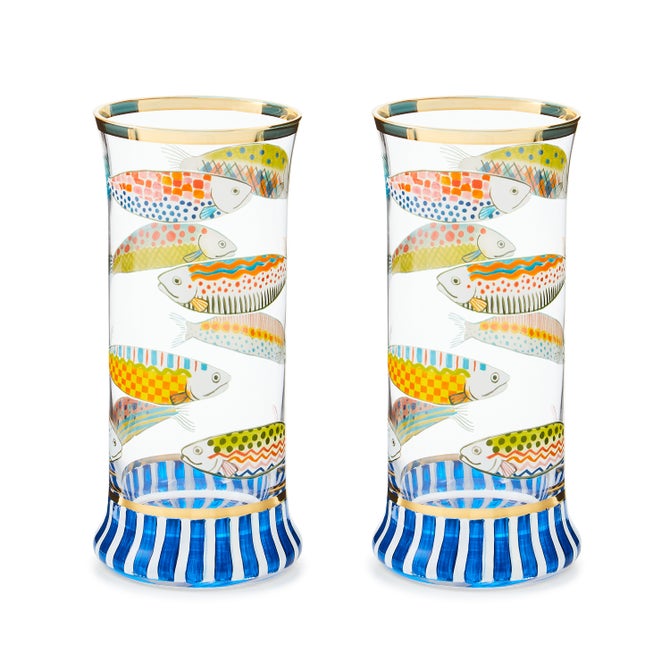 Go Fish Tumbler Glass, Set of 2