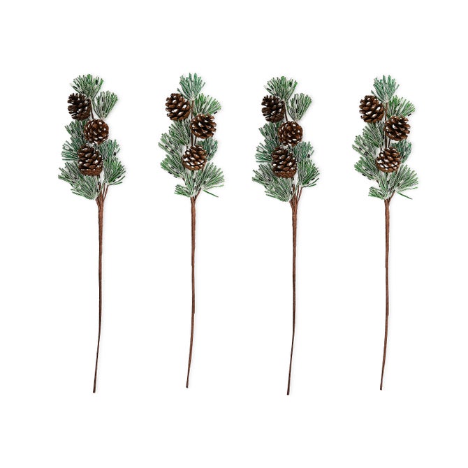 Pinecone Beaded Stems, Set of 4