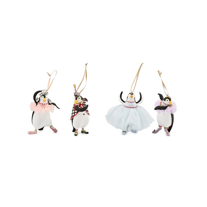 Patience Brewster Penguins En Pointe Mini Ornaments, Set of 4