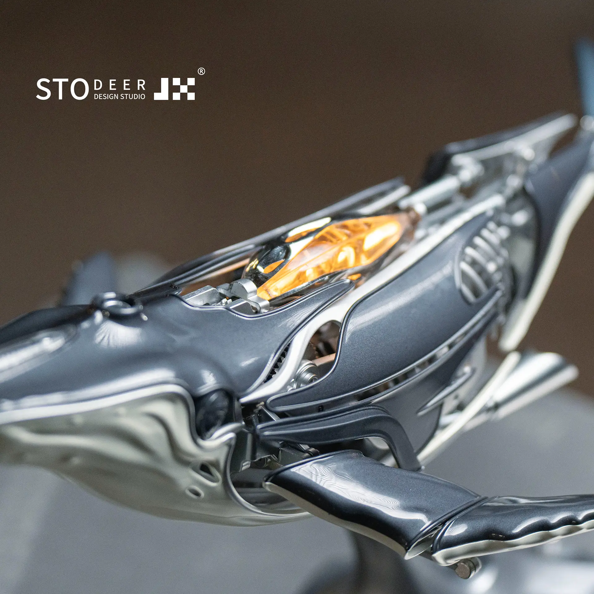 Stodeer Mechanical Metal Humpback Whale Model– Premium Steampunk 3D Metal Art model