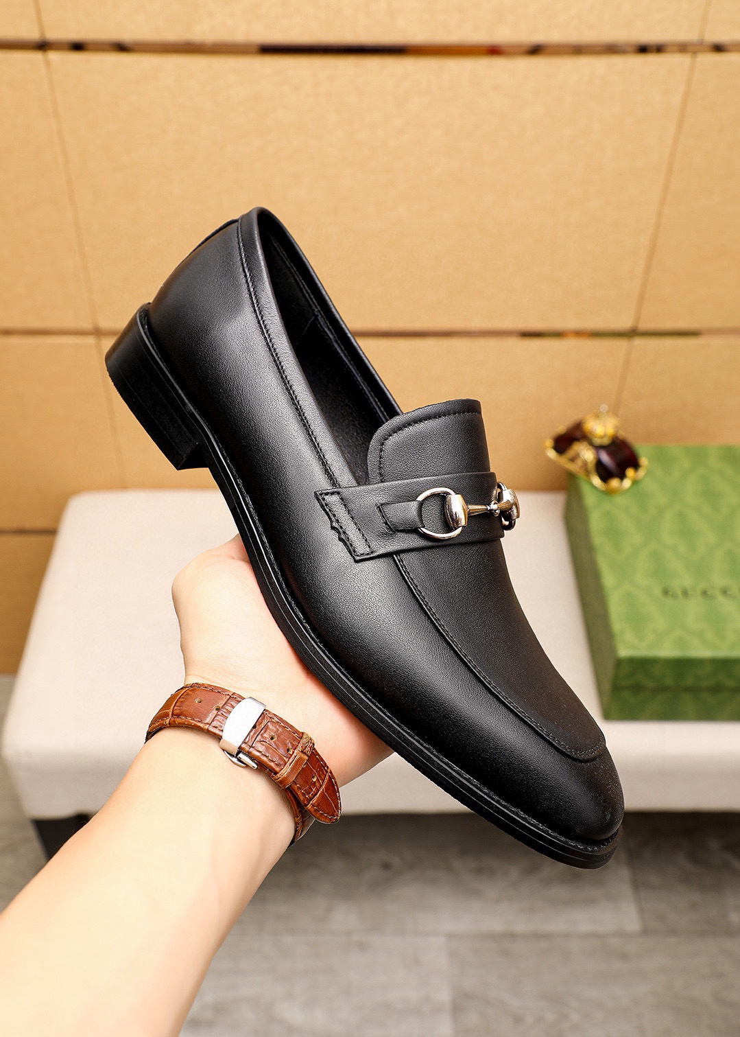 Gucci men's leather shoes-70