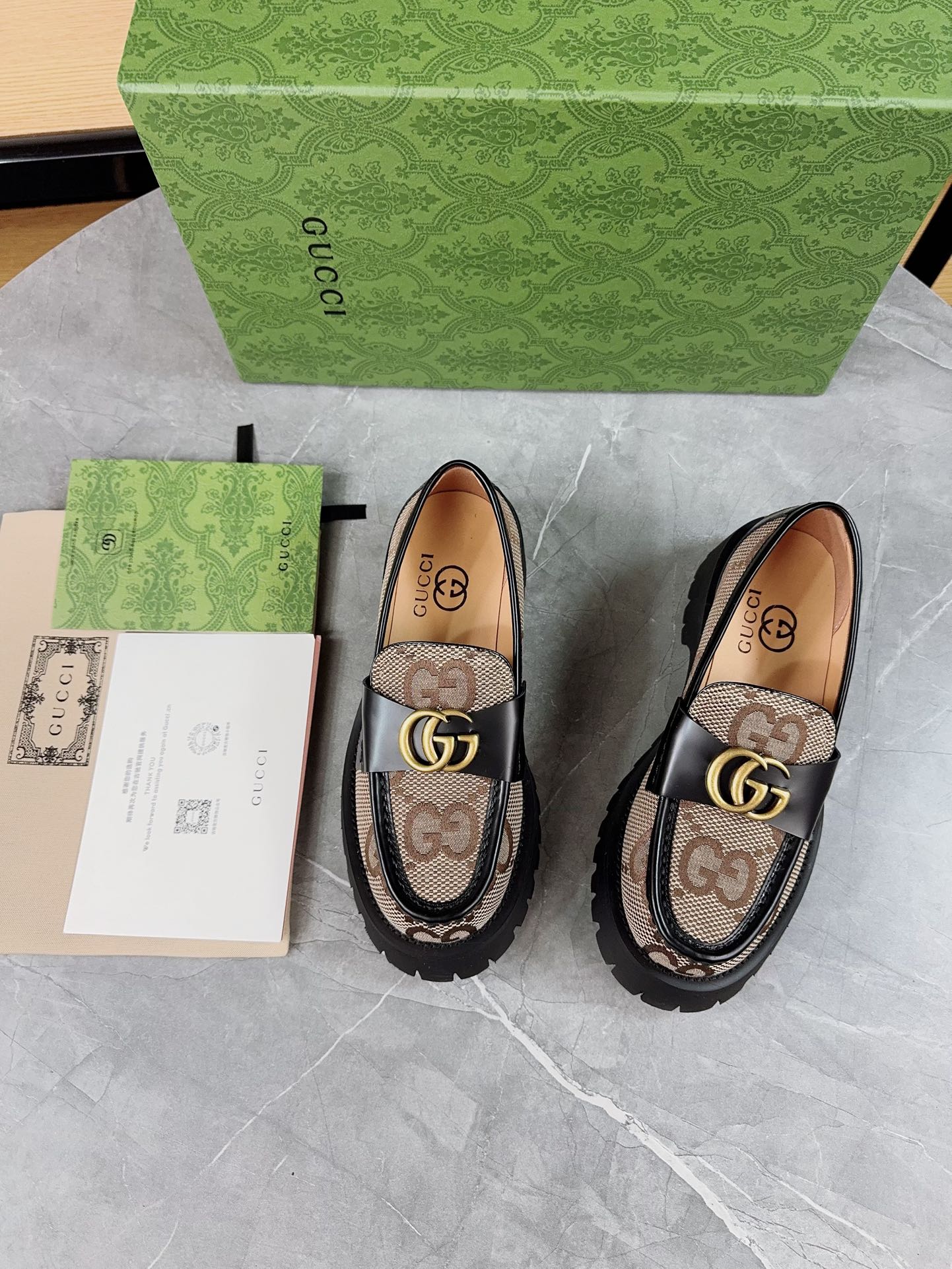 Gucci women's leather shoes-94