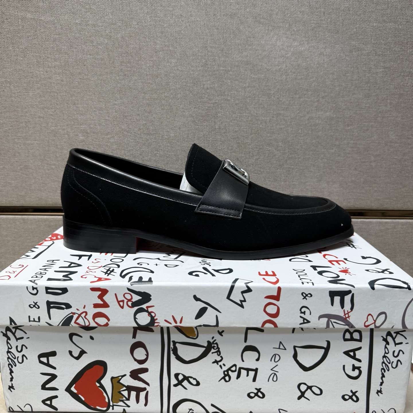 D&G men's leather shoes-112