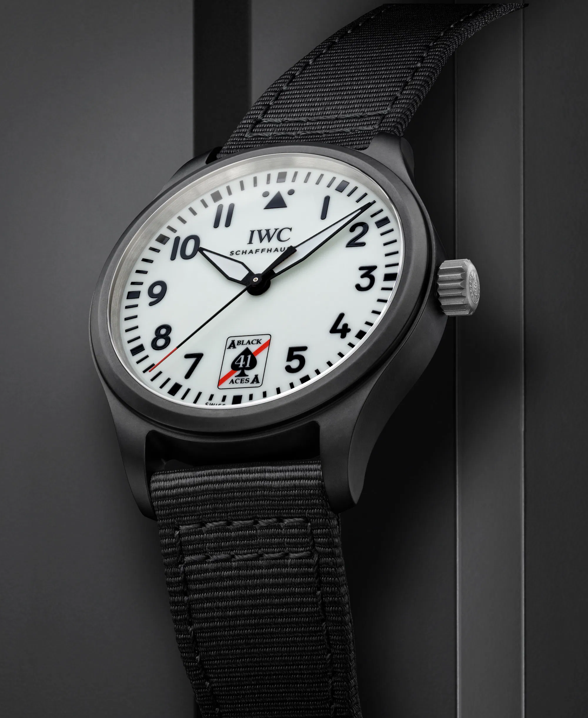 Schaffhausen Pilots watch automatic 41 black aces iw326905