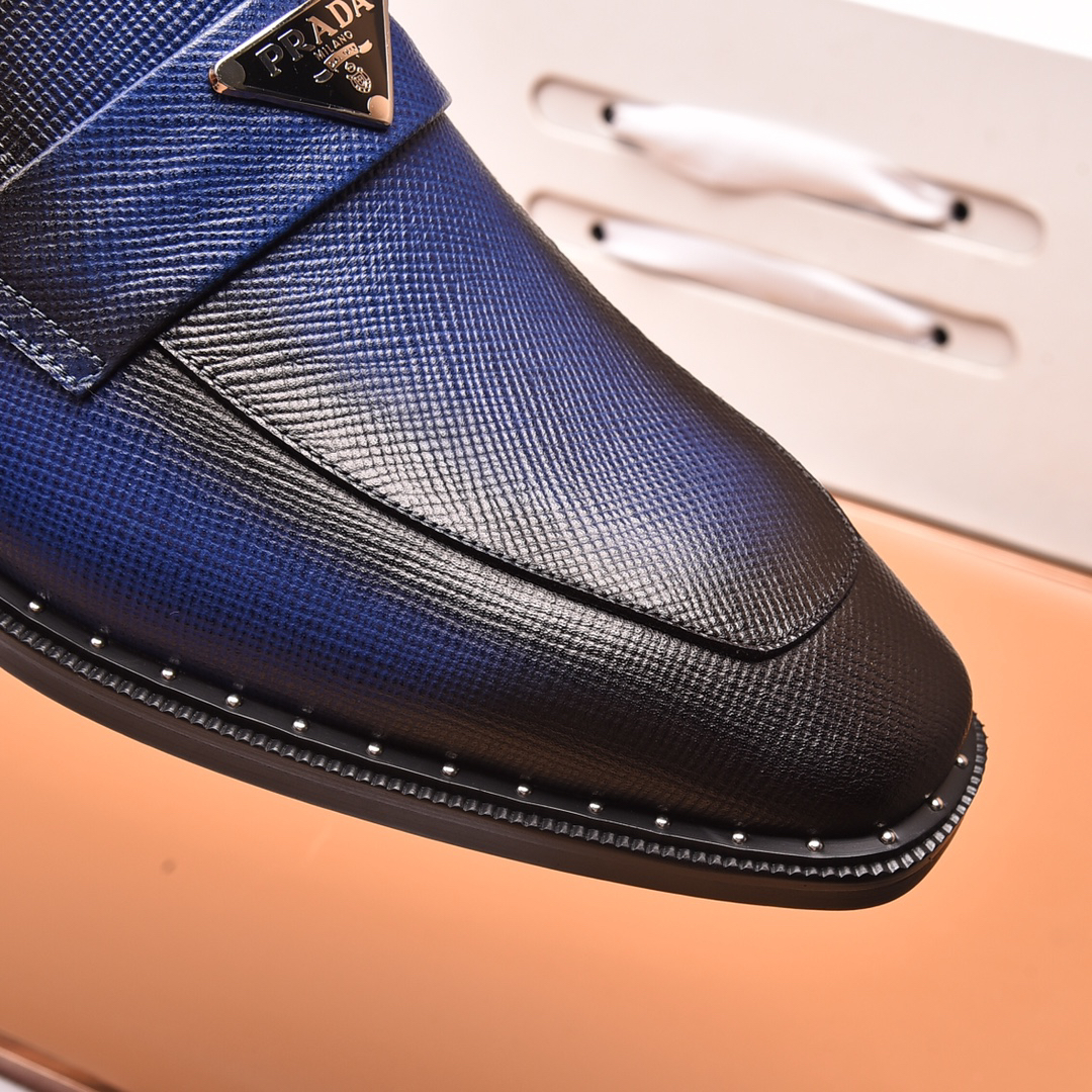 Prada men's leather shoes-41