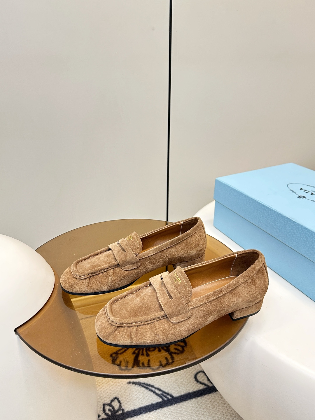 Prada women's leather shoes-47