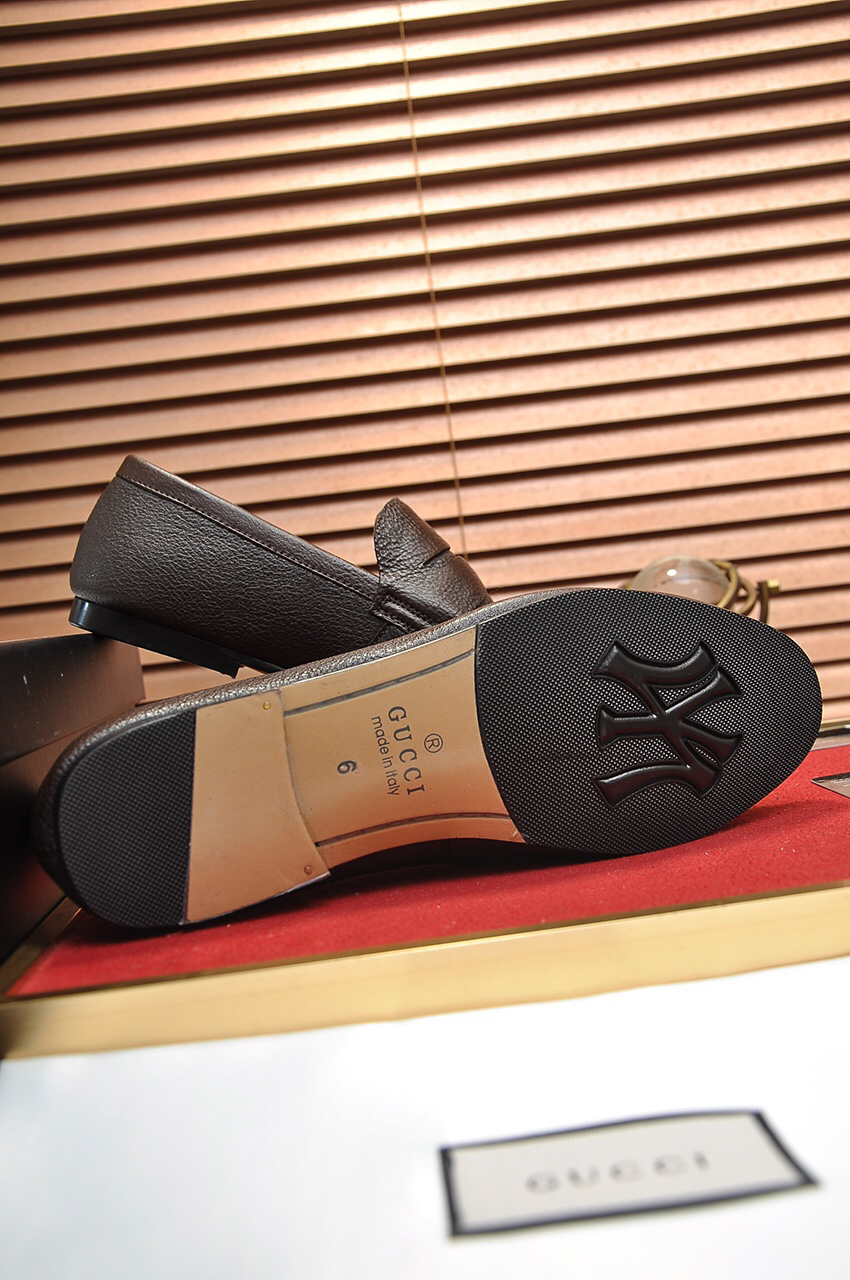 Gucci men's leather shoes-61