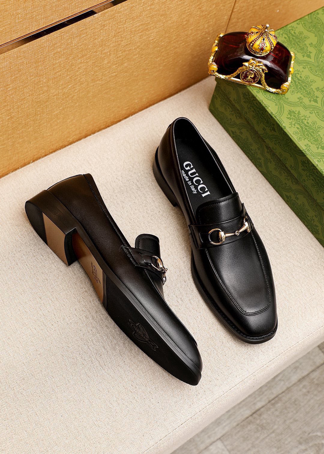 Gucci men's leather shoes-70