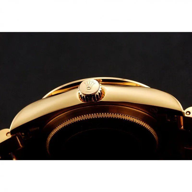 Swiss Day-Date Diamond Pave Gold Dial Gold Diamond Bracelet 1453954