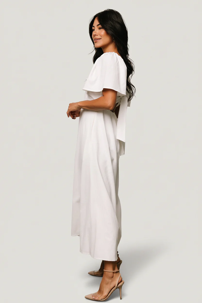 Indie Back Tie Dress | Off White