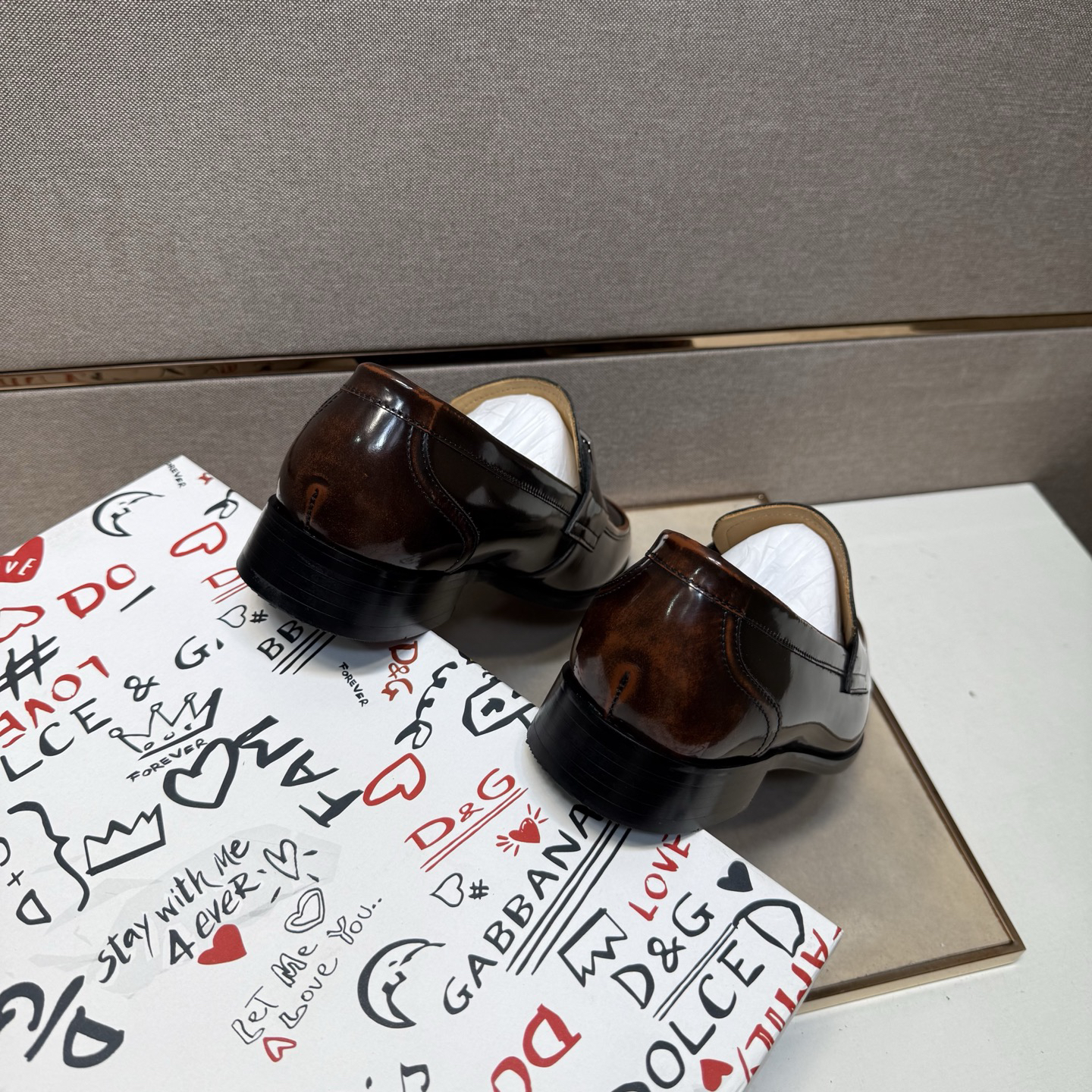 D&G men's leather shoes-103