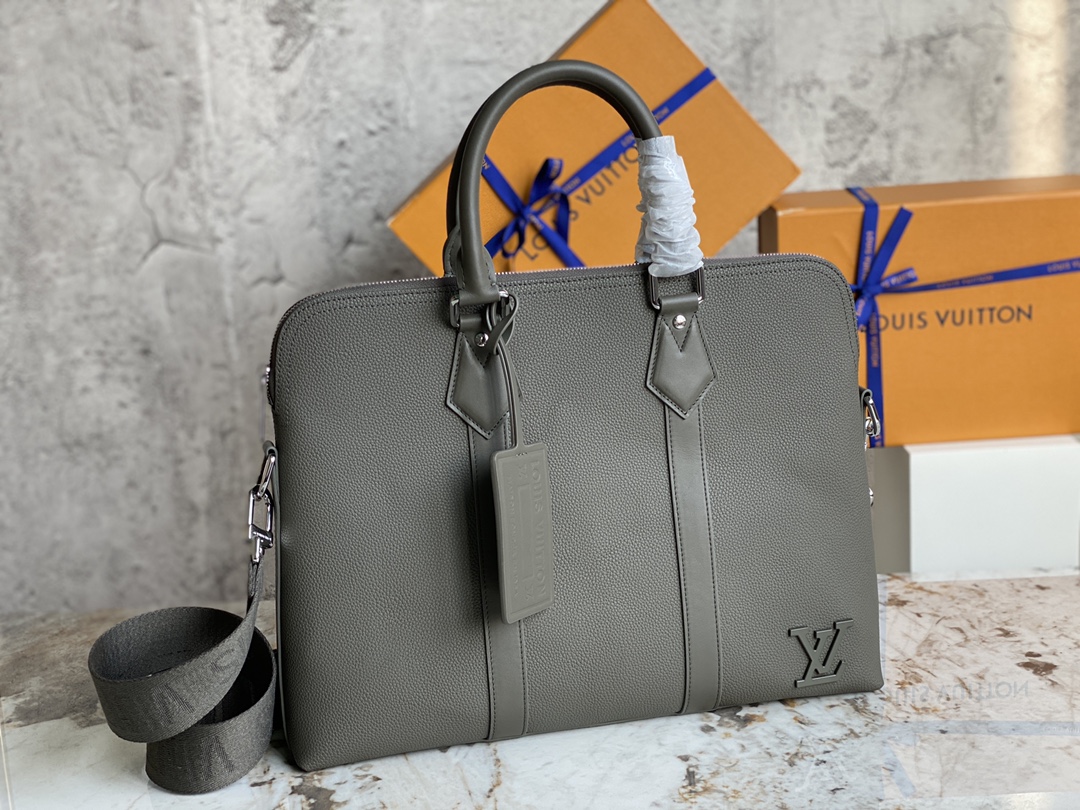 Louis Vuitton M21440 TAKEOFF BRIEFCASE LV Aerogram Cowhide Leather Black