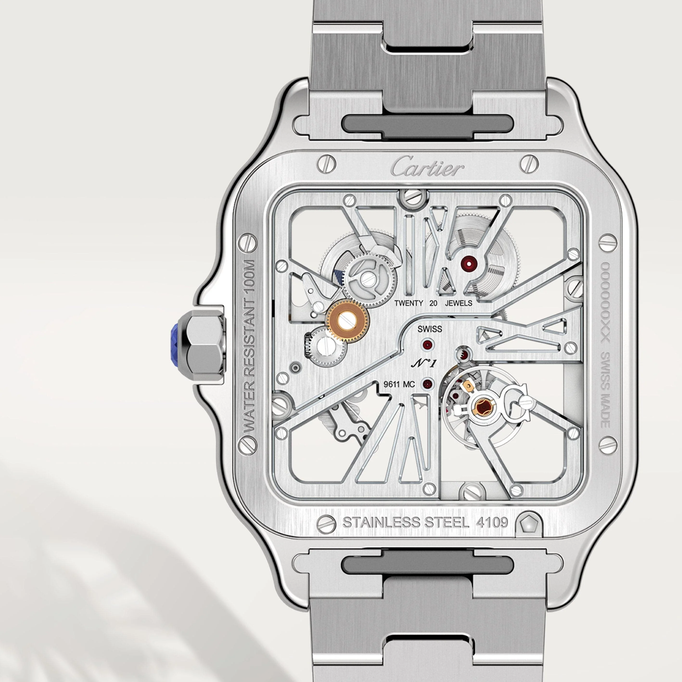 Santos de skeleton watch CRWHSA0015(Box NOT Included)