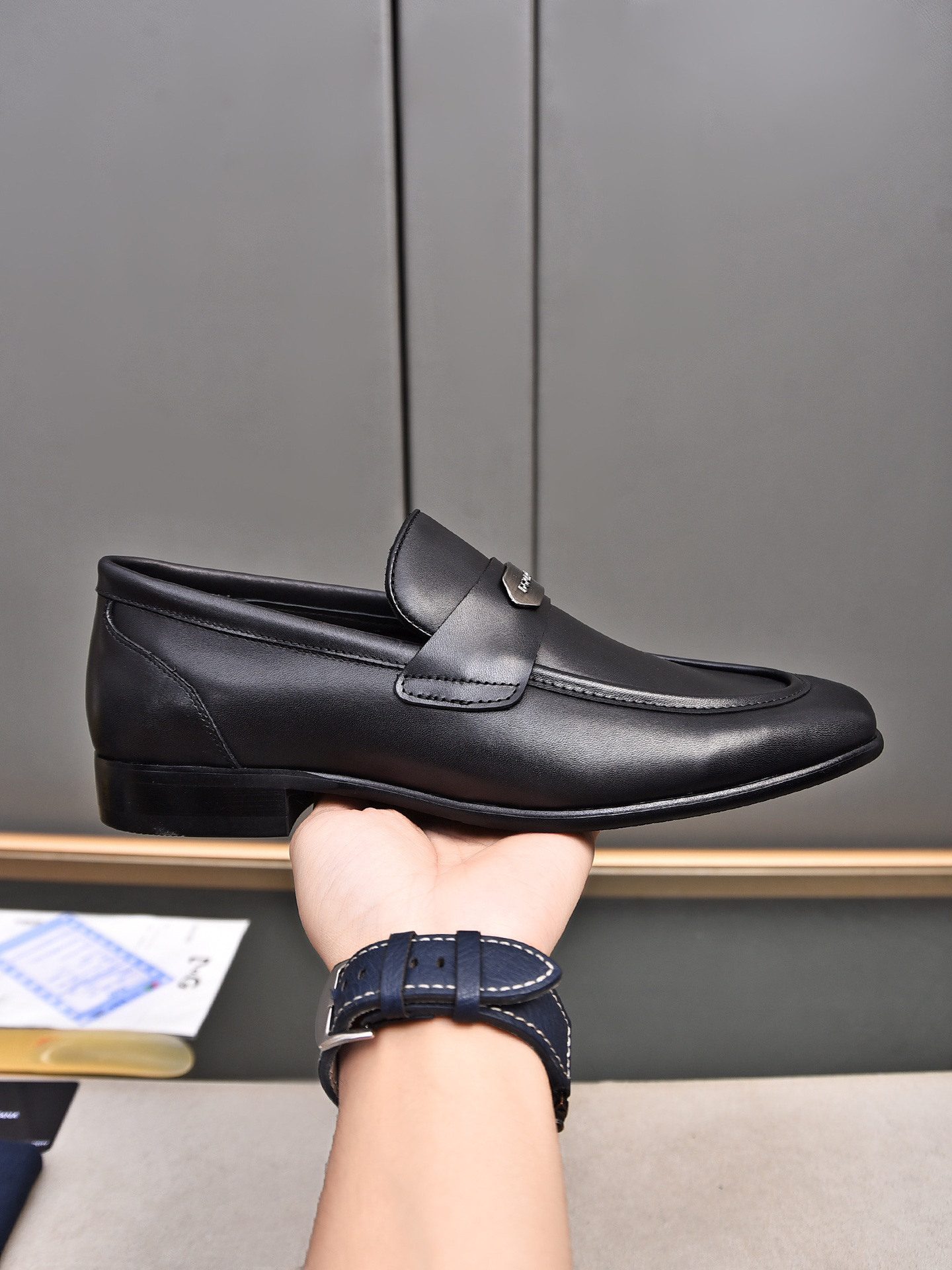 D&G men's leather shoes-57