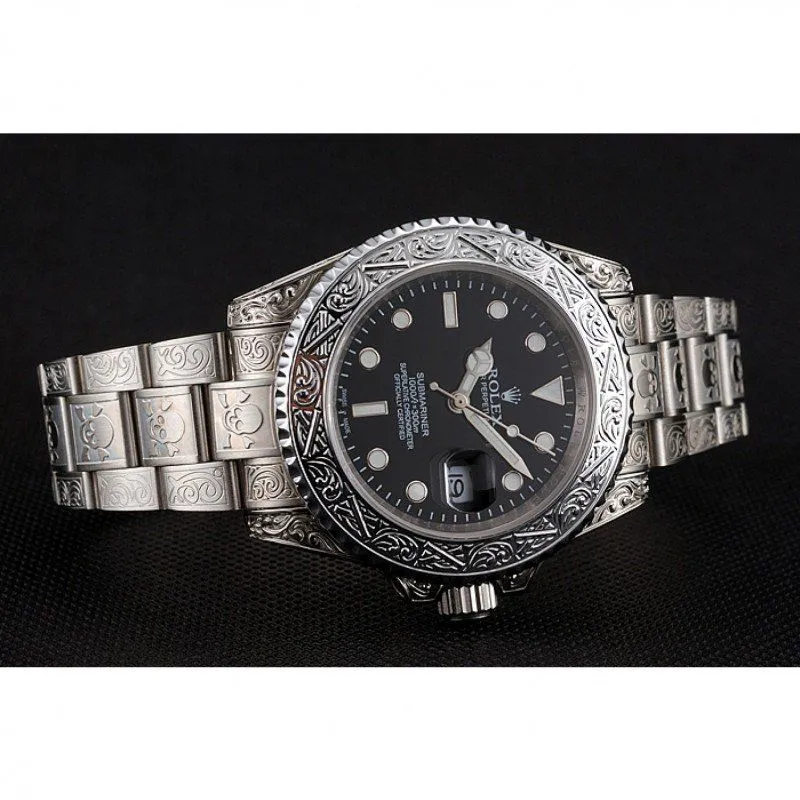 Swiss Submariner Skull Limited Edition Black Dial White Case And Bracelet 1454093