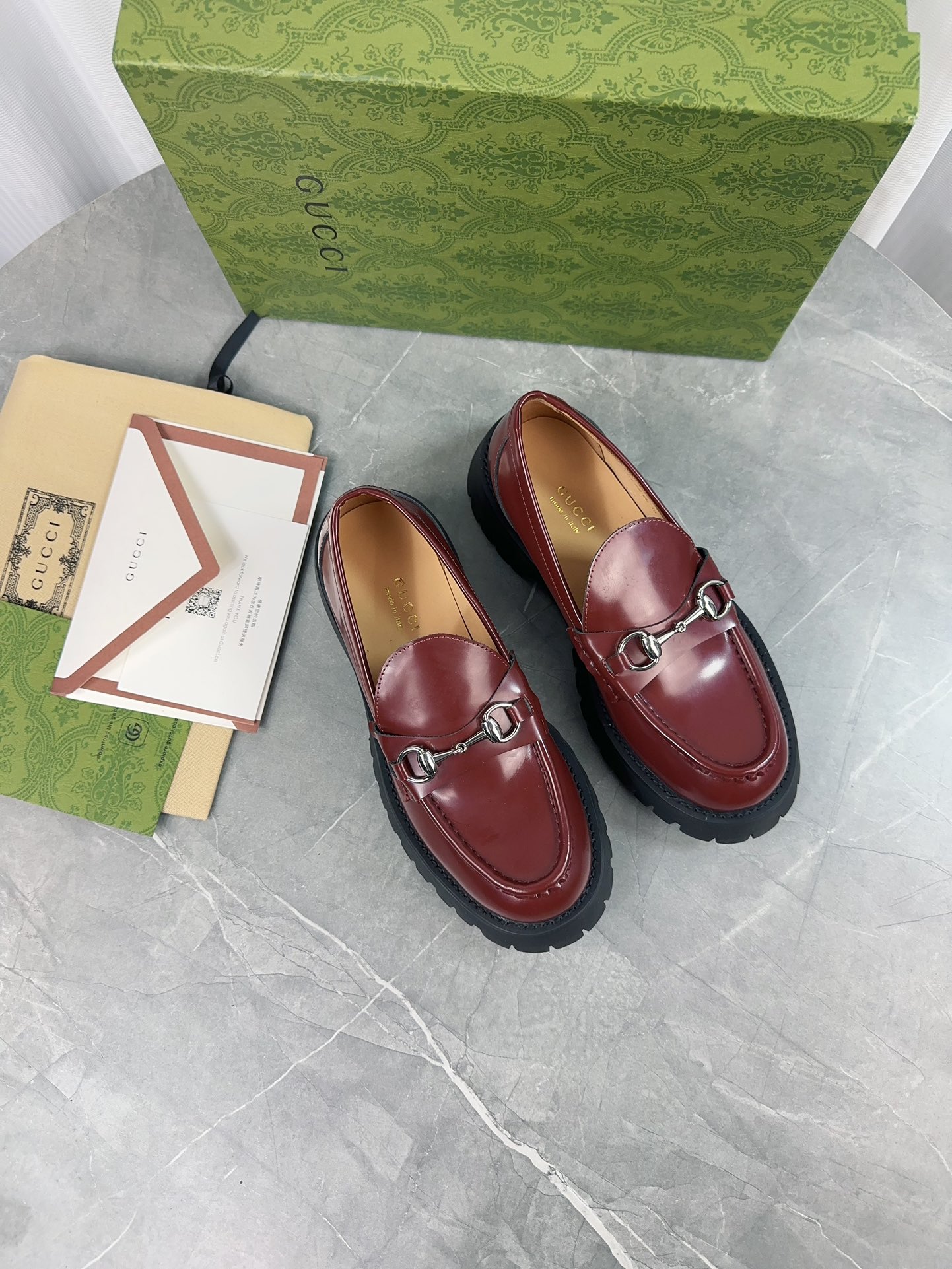 Gucci women's leather shoes-98