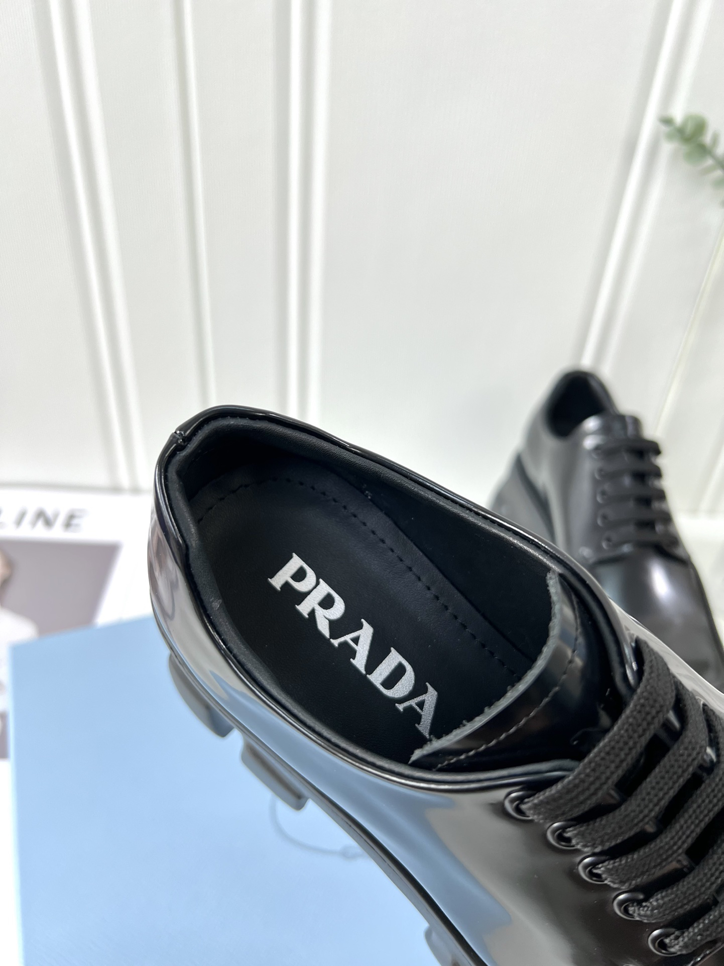 Prada women's leather shoes-22