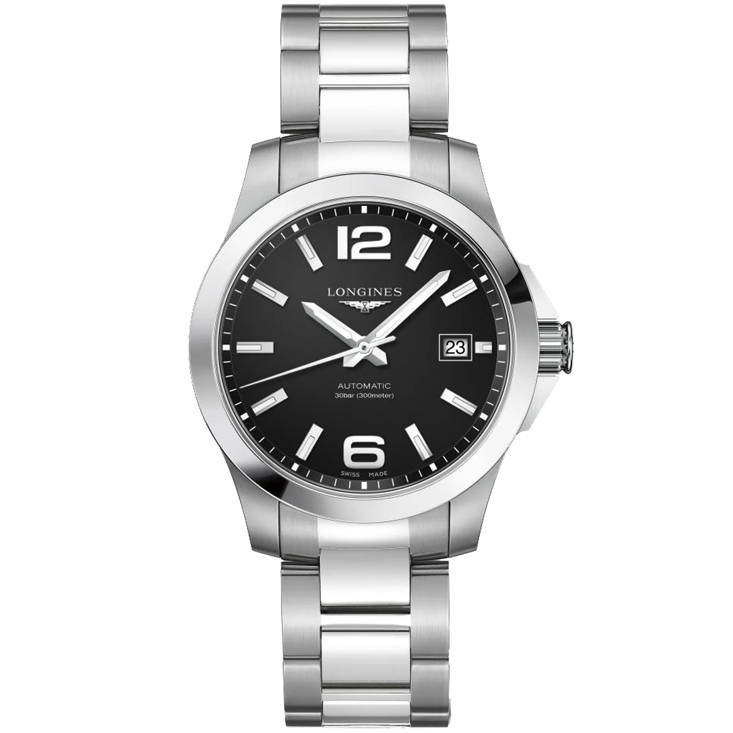 Conquest 41MM Automatic Black Dial Watch L37774586