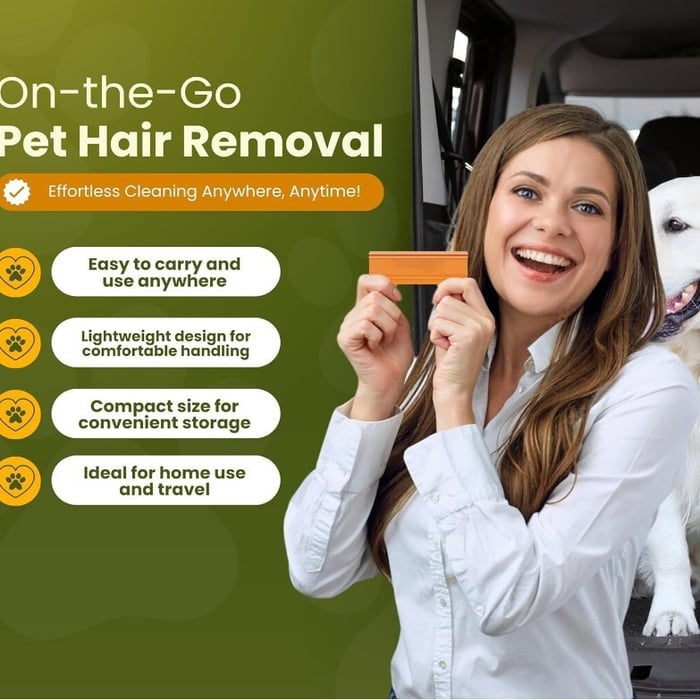 Easy Grip Pet Hair Carpet Scraper