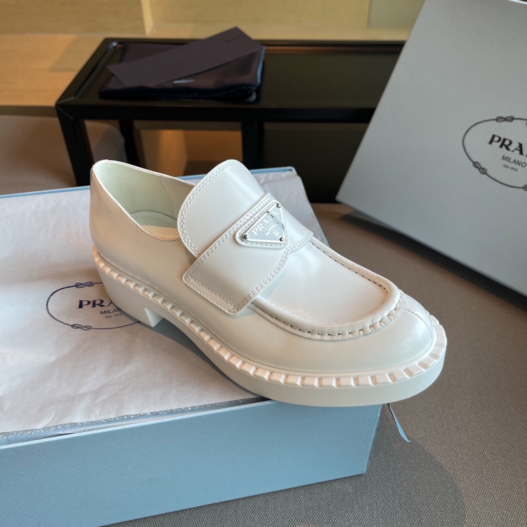 Prada women's leather shoes-38