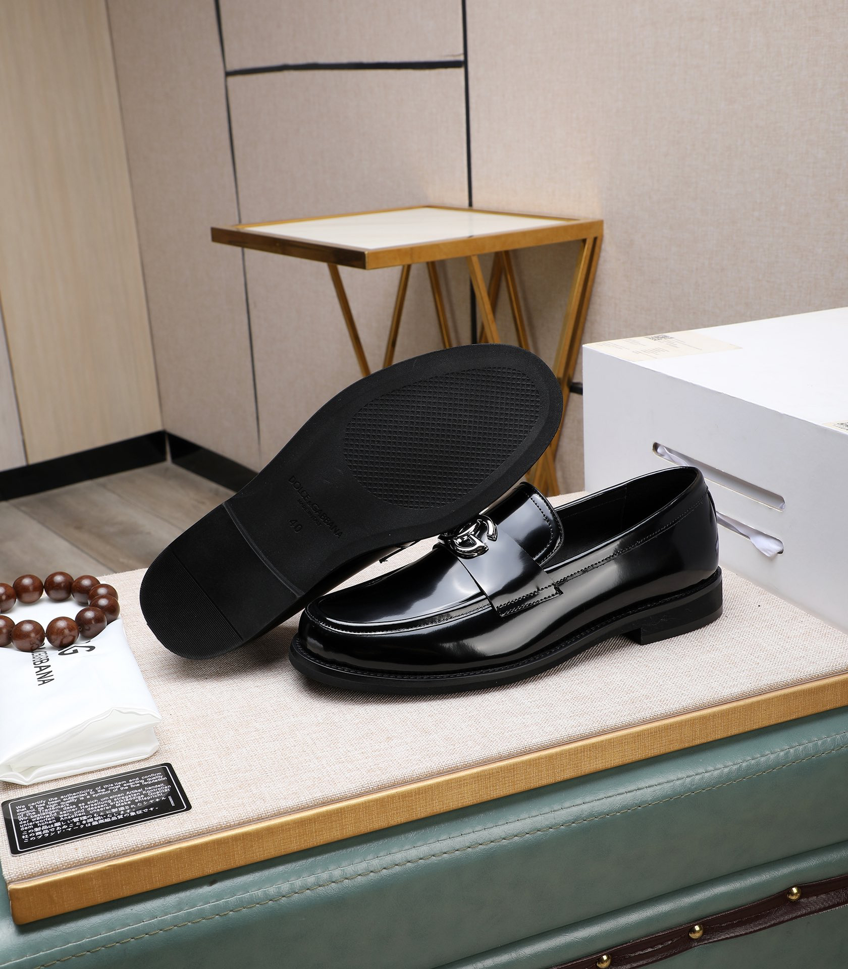 D&G men's leather shoes-9