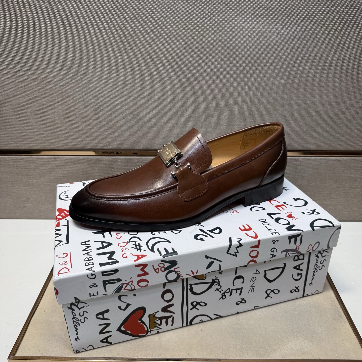 D&G men's leather shoes-106