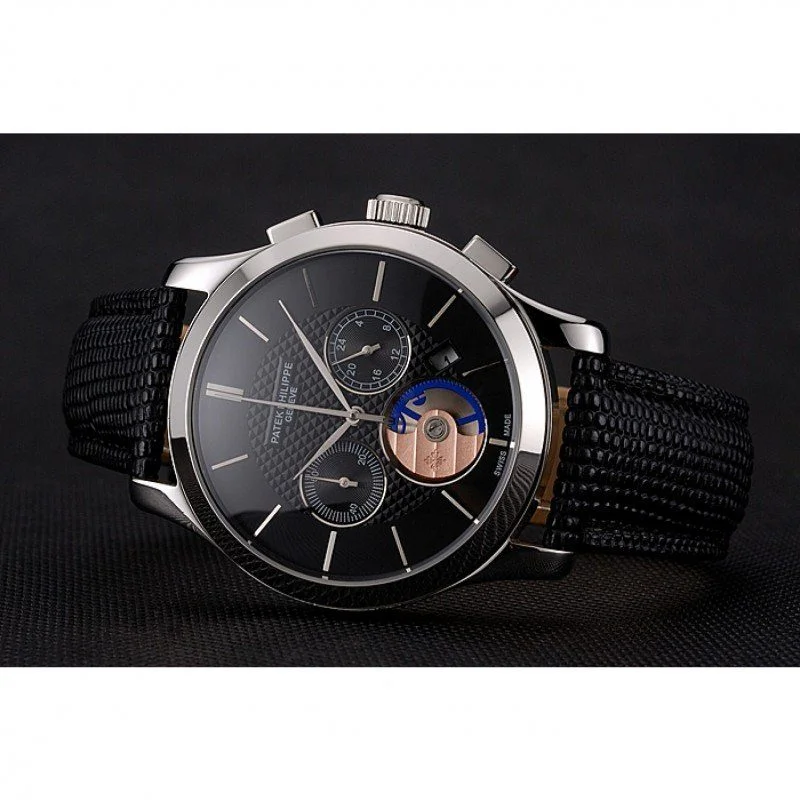 Chronograph Dial Black 43 mm, Stainless Steel