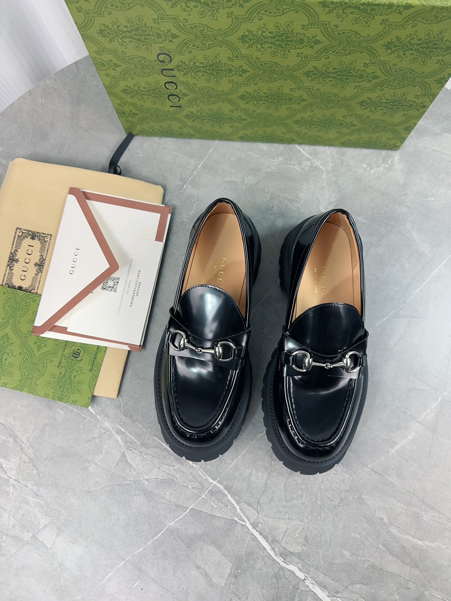 Gucci women's leather shoes-97