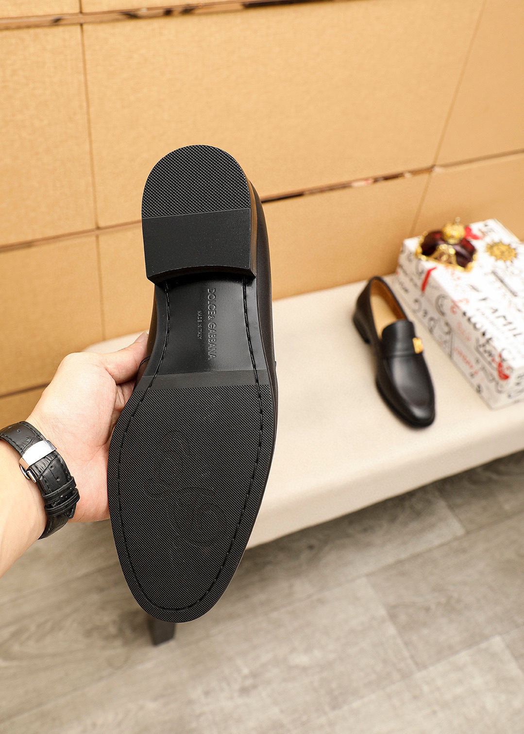 D&G men's leather shoes-53