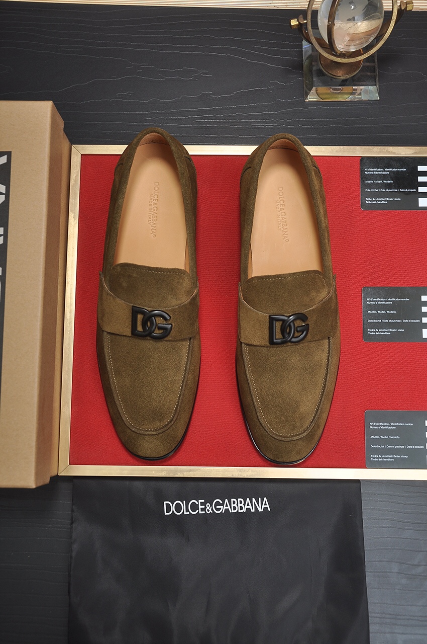 D&G men's leather shoes-84