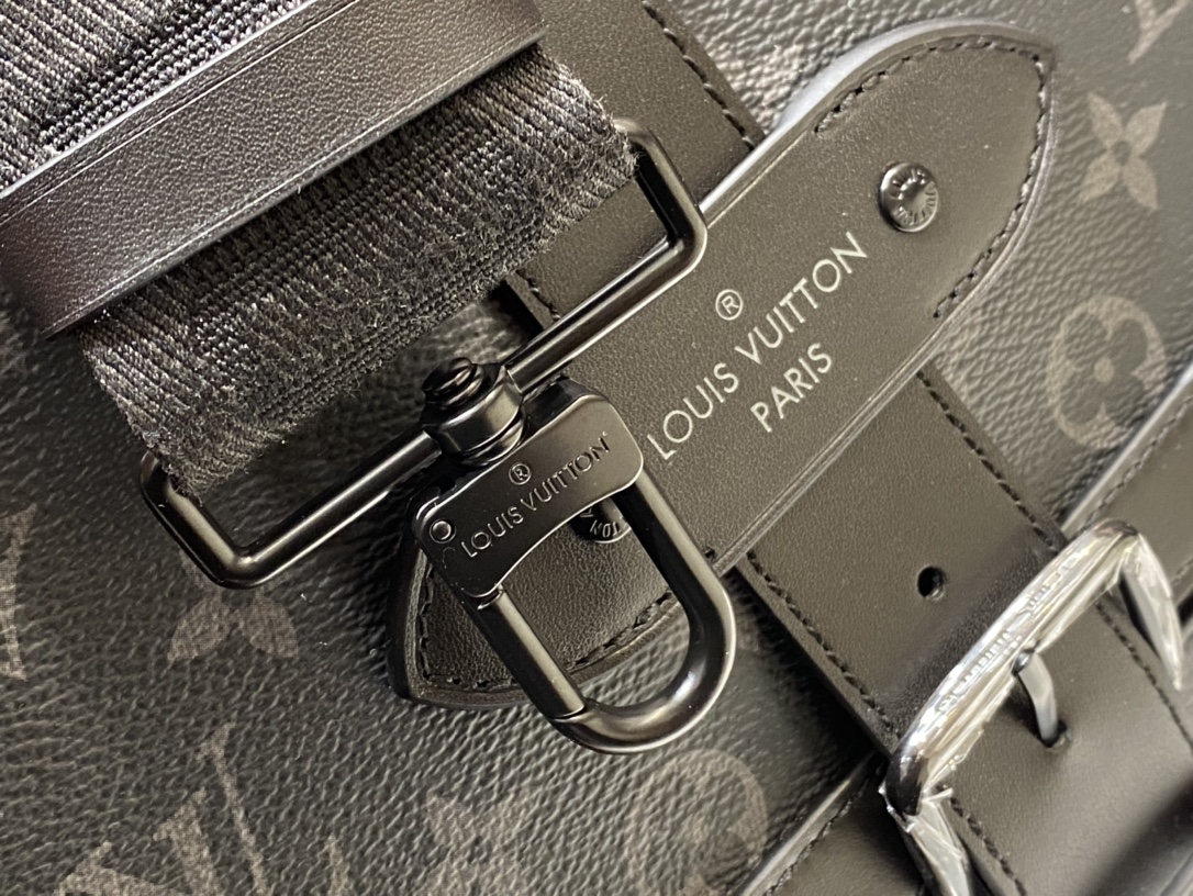 Louis Vuitton Saumur Messenger Monogram Eclipse Coated Canvas M45911