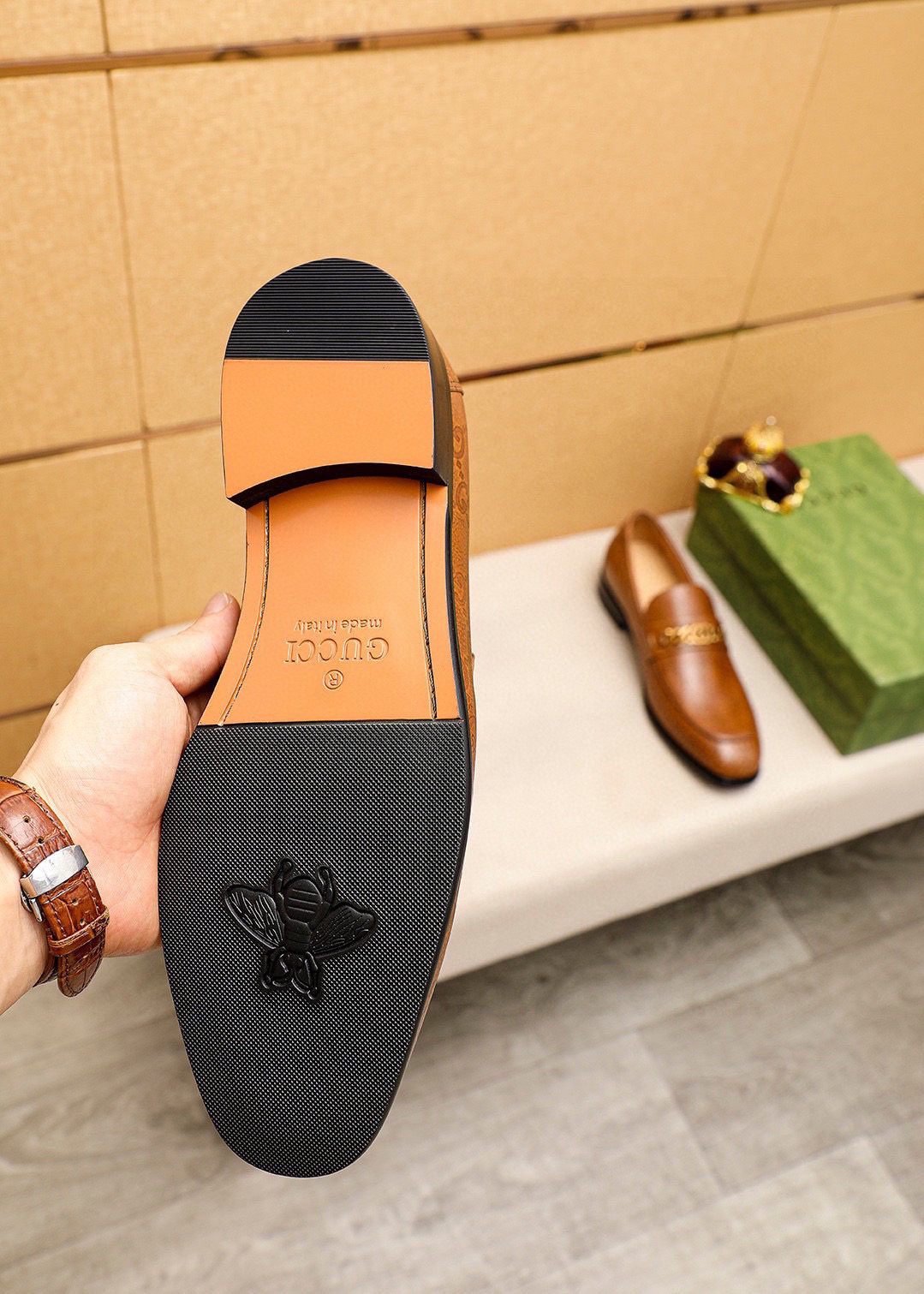 Gucci men's leather shoes-75