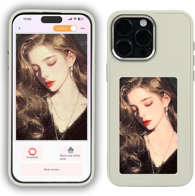 Smart Phone Case Rear Projection Ink Case Customizable Instantly Display Photo Personalize Ink Phone Case Back Cover