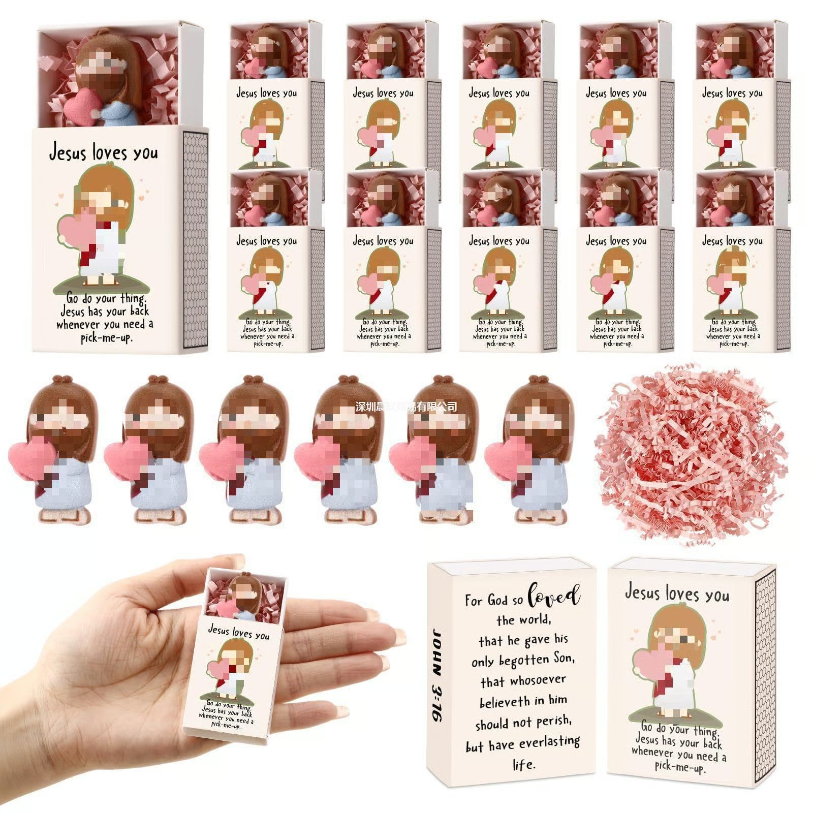 🙏💝Mini Jesus Loves You Figurines Gifts✨