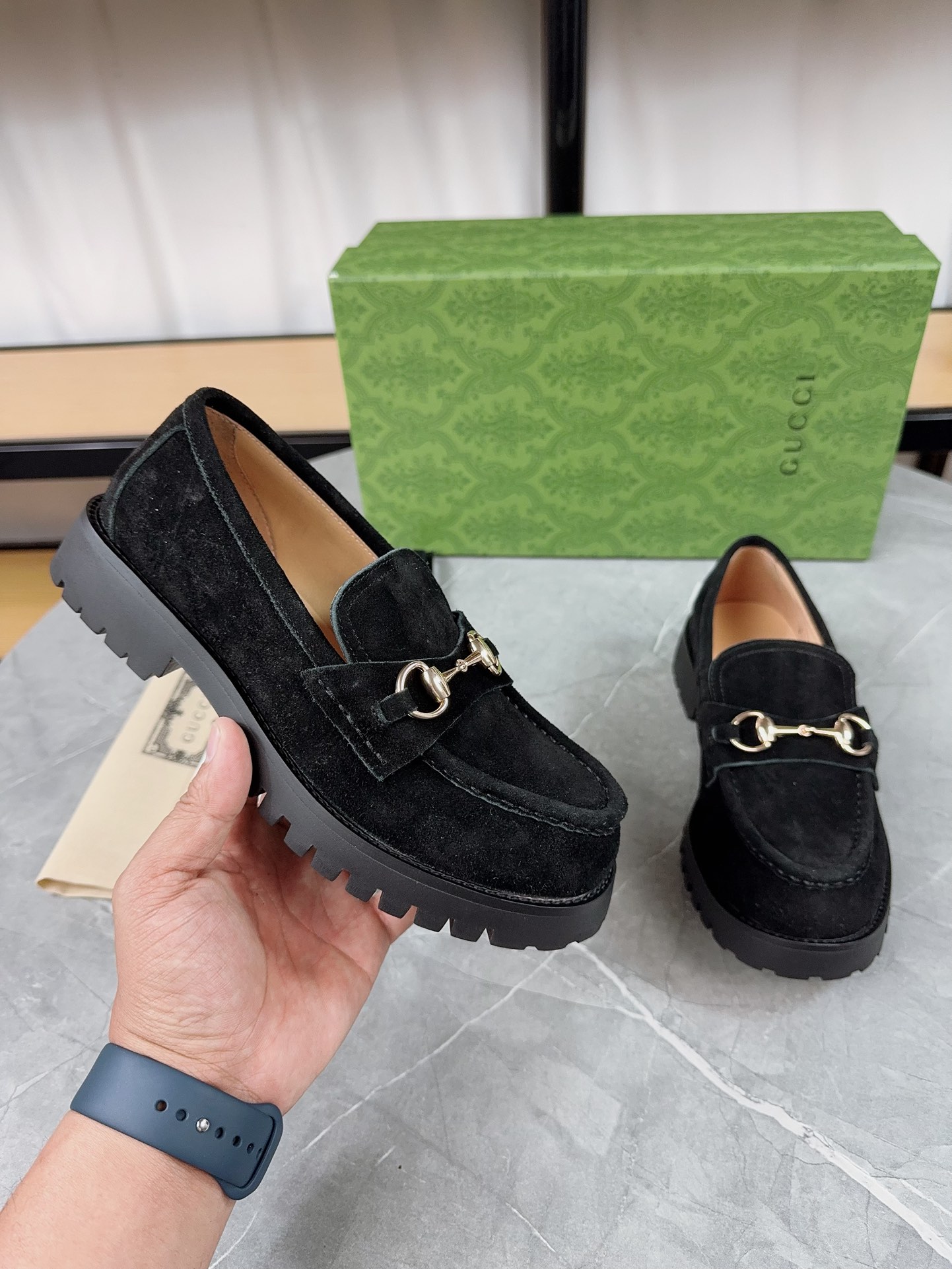 Gucci women's leather shoes-113