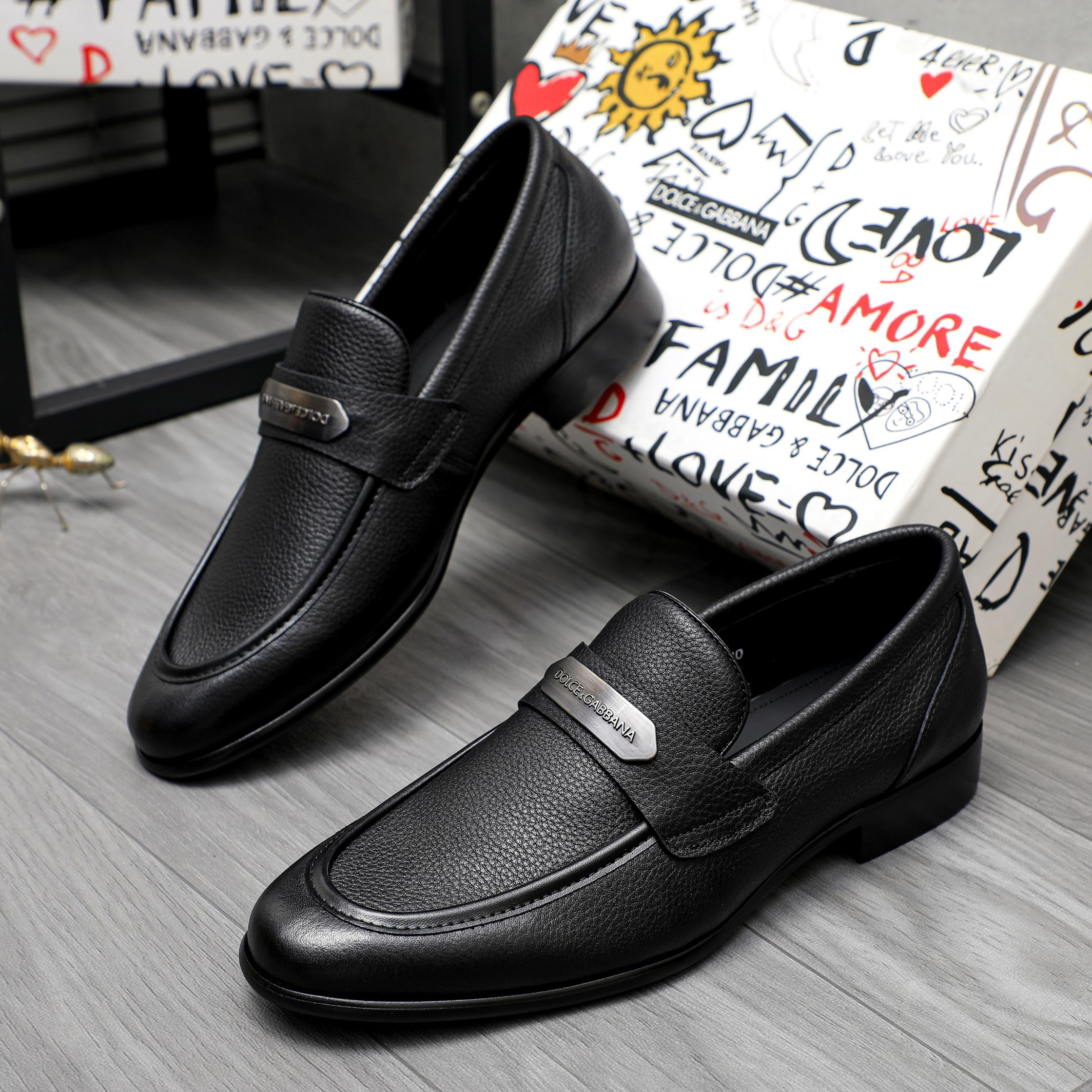 D&G men's leather shoes-58
