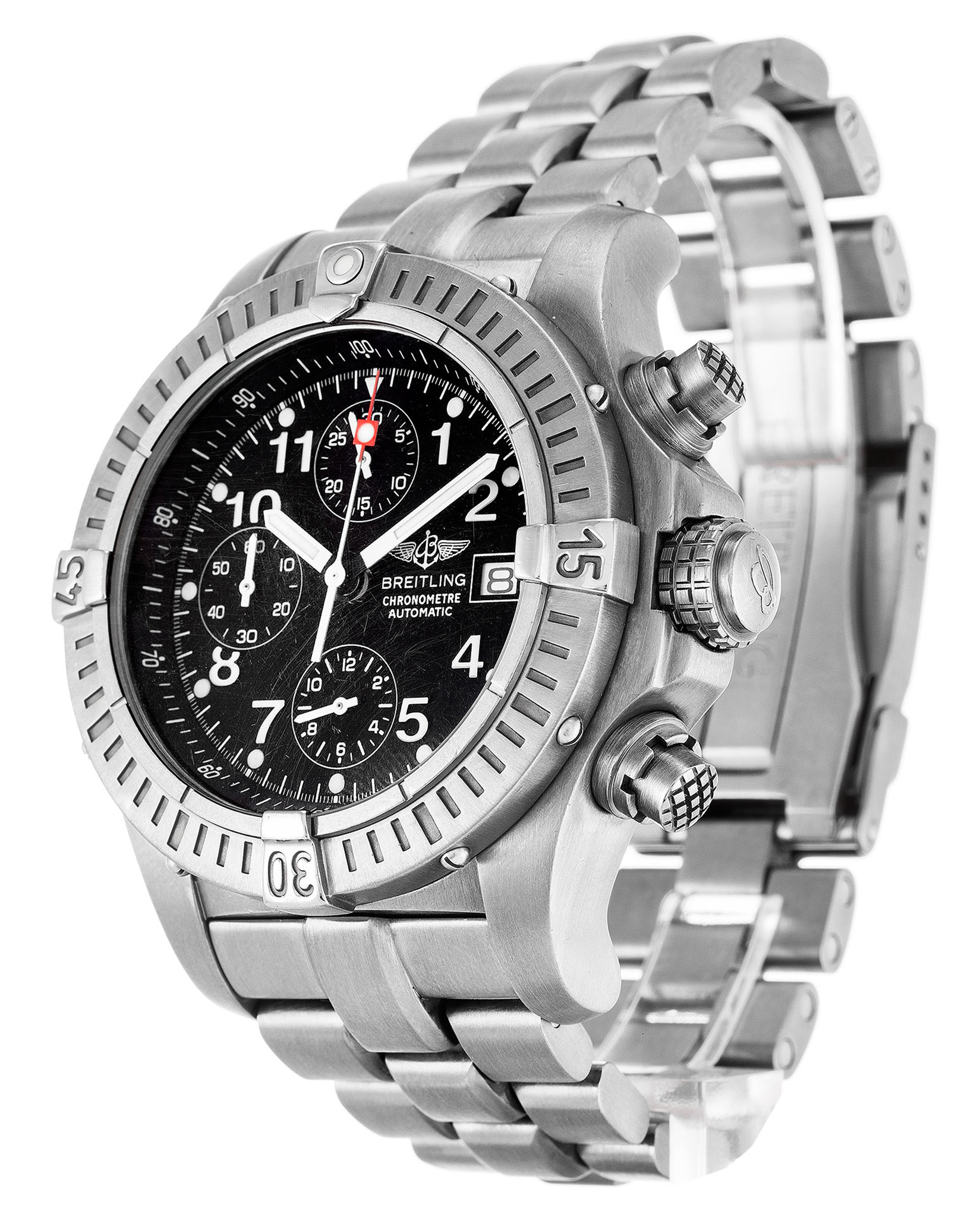 Chrono Avenger Black Dial Number Markers E13360