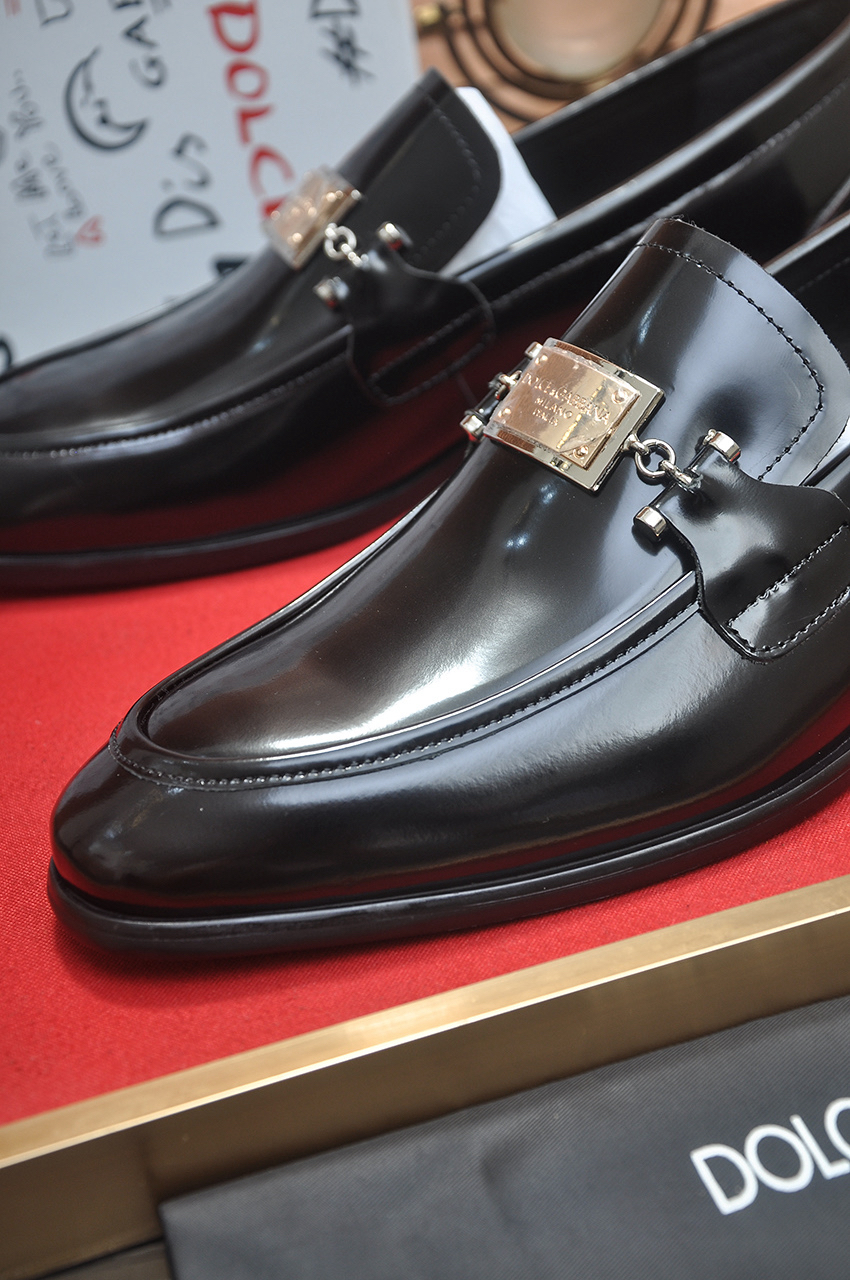D&G men's leather shoes-81