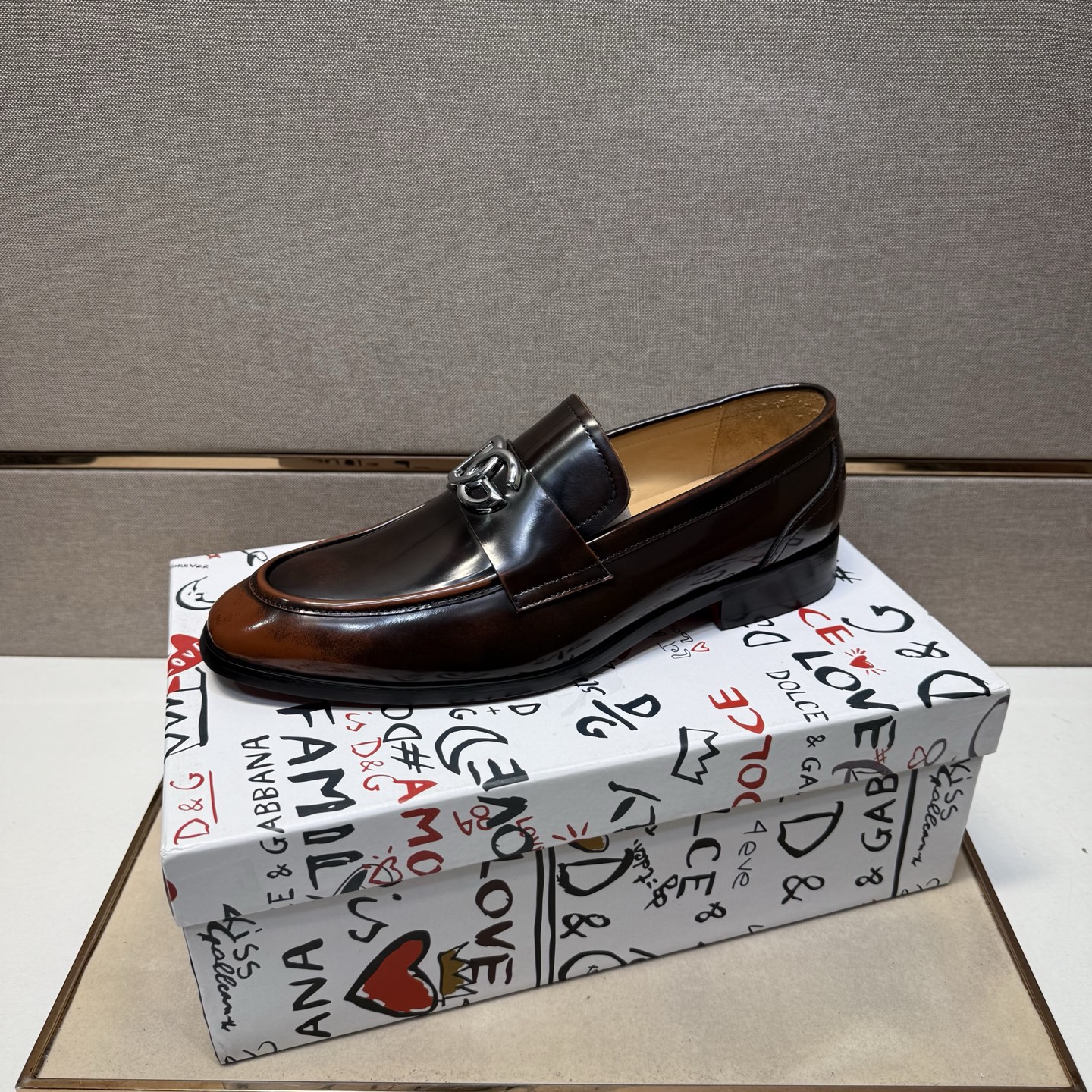 D&G men's leather shoes-36