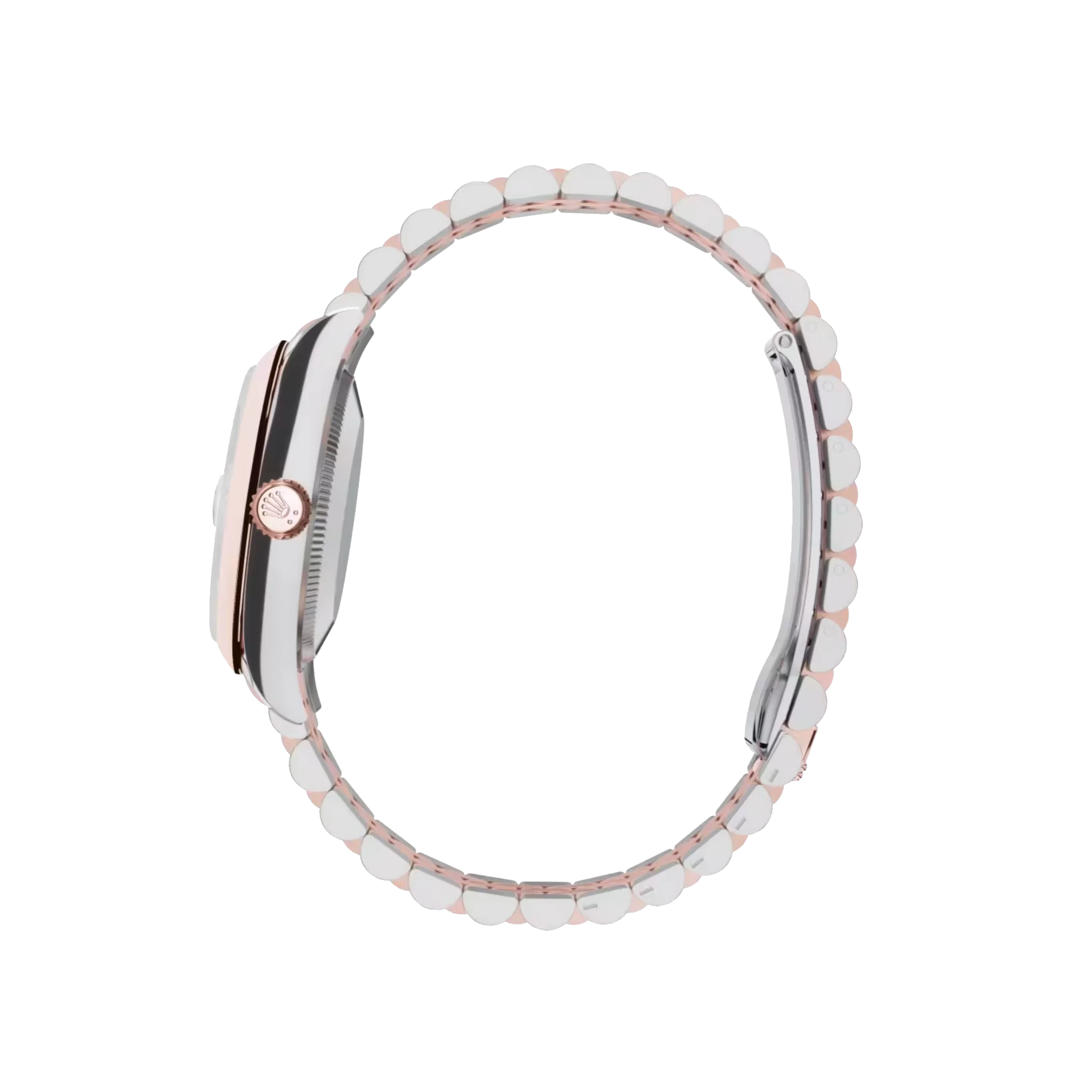 Datejust: Oystersteel and Everose gold, chocolate, diamond-set, m126301-0004