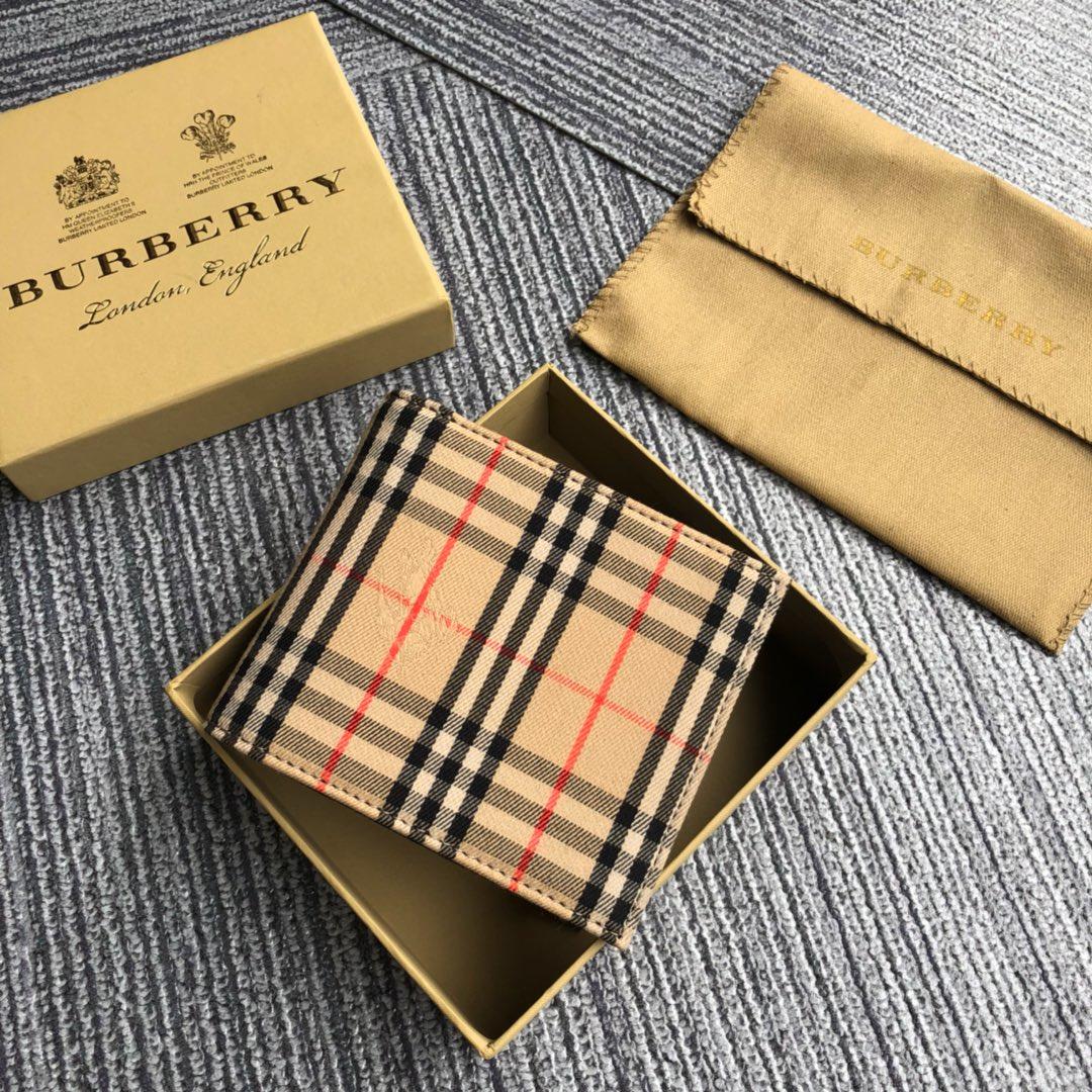 New Replcia Burberry Small Scale Check International Bifold Wallet Grey
