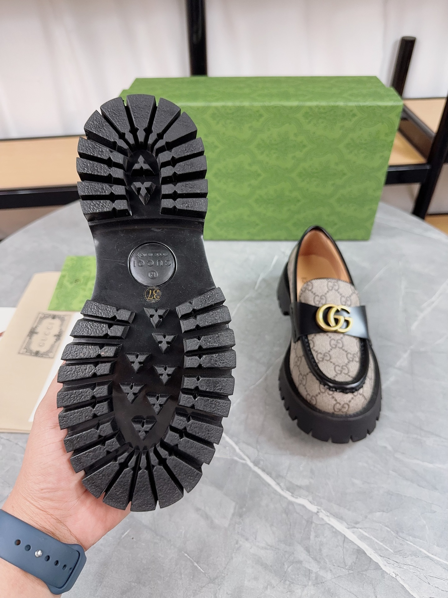 Gucci women's leather shoes-93