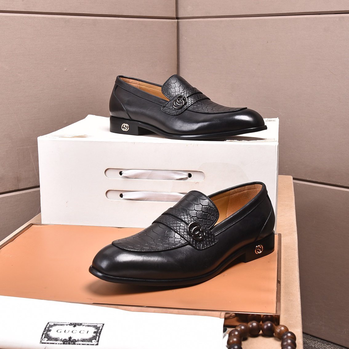 Gucci men's leather shoes-39