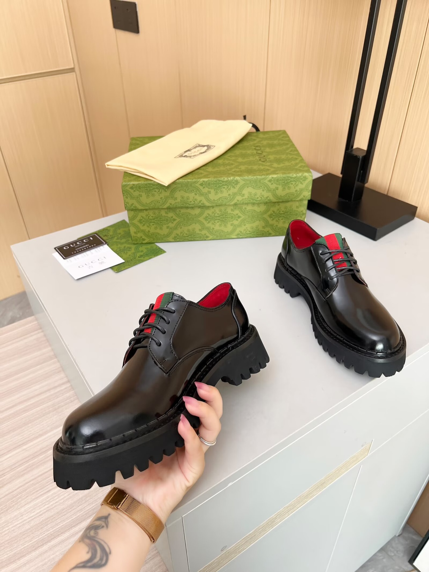 Gucci women's leather shoes-51