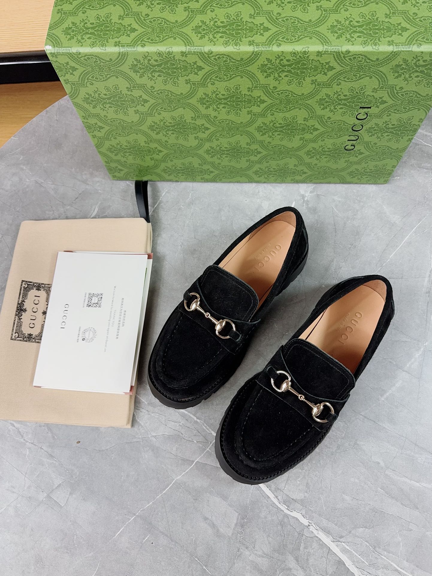 Gucci women's leather shoes-113